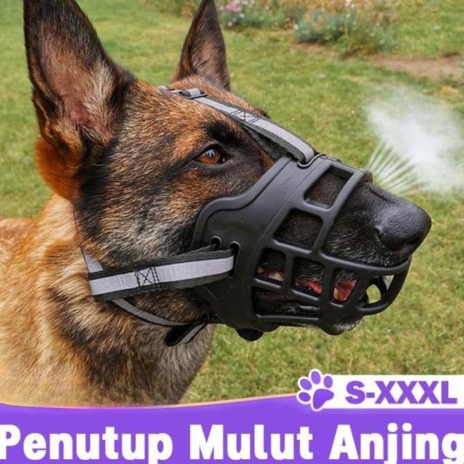 Penutup Mulut Anjing Dog Muzzle / Anti Gigit Brongsong Mulut Pet Muzzle / Dog Muzzle Mouth Cover / P