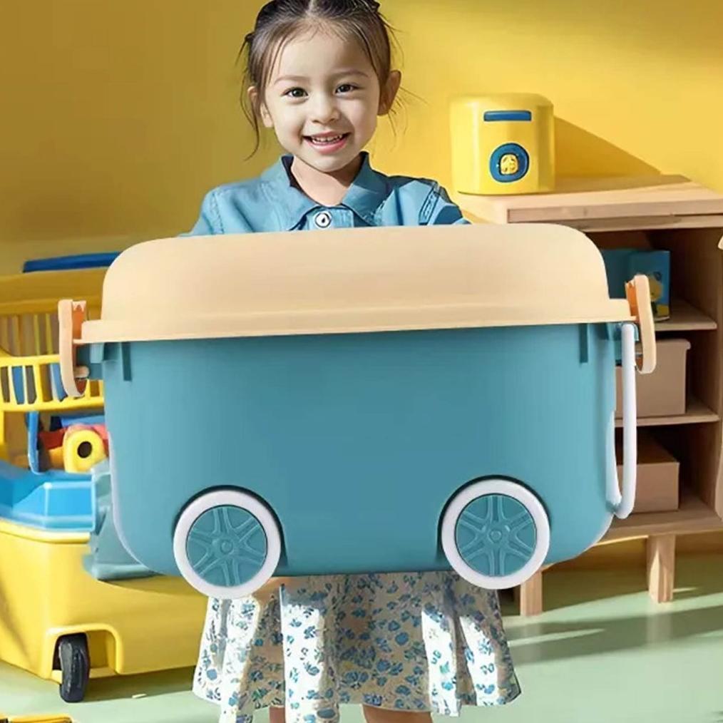 Container Box Plastik Kotak Penyimpanan Mainan Anak Storage Box Anak Dengan Roda Kotak Penyimpanan S