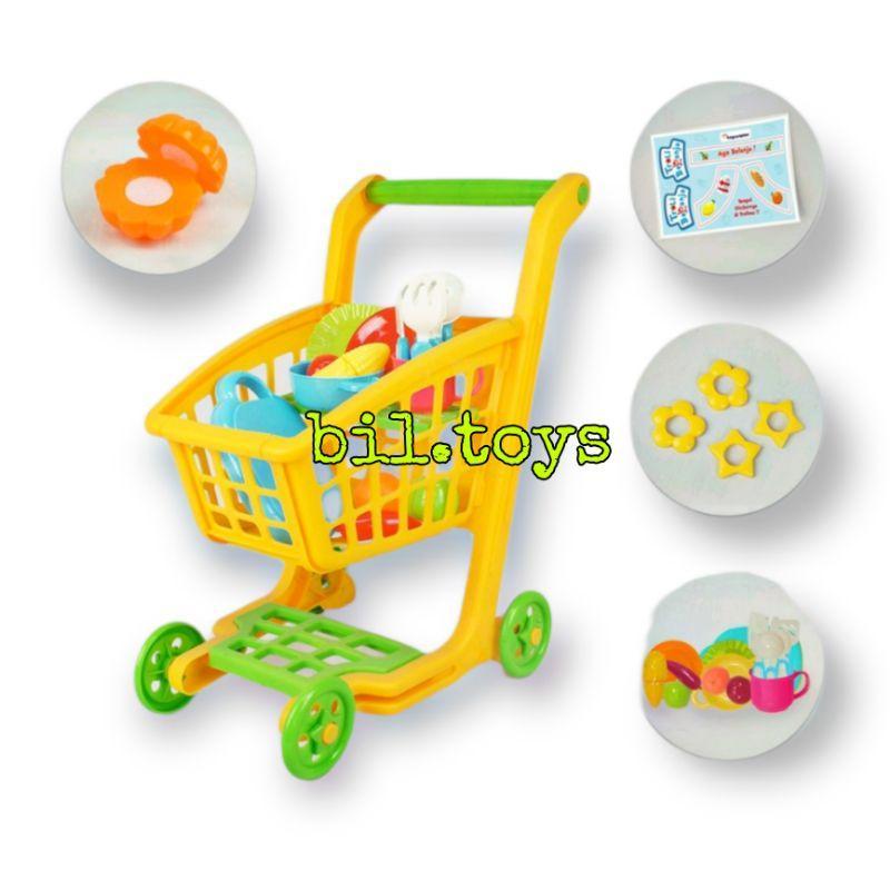 Mainan Troley Belanja Super Market/ Keranjang Dorong Kgp 89 Mainan Anak Perempuan Troli Dorong Anak