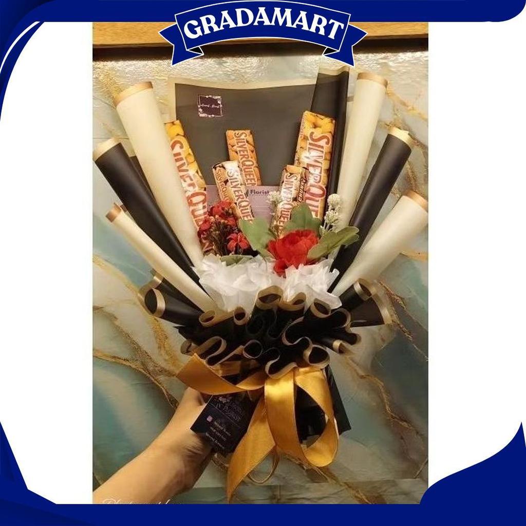 Promo Valentine Buket / Bouquet Coklat Silverqueen, Buket Wisuda Buket Cokelat Buket Mewah Terbaru