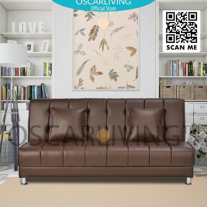 Olc Valencia Sofa Bed - Coklat Tua - Khusus Jabodetabek