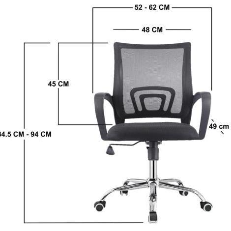 Kursi Kerja/ Kursi Kantor Hidrolik Kaki Besi | 62