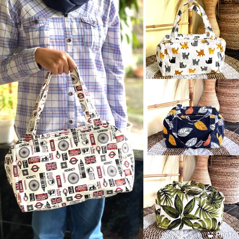 Hand Bag Travel Kanvas Size Medium/Tas Travel Jinjing