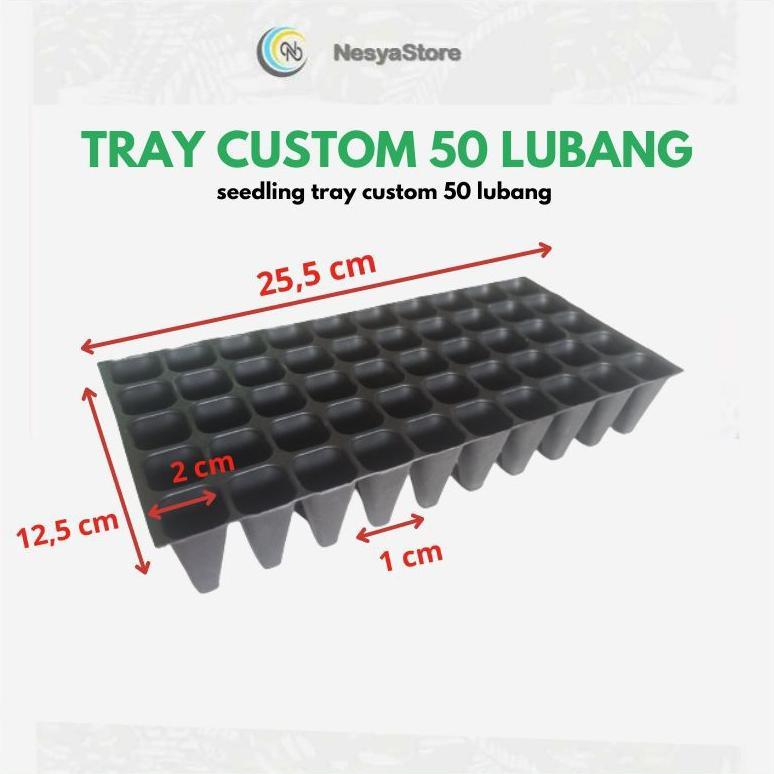 Bisa Cod Tray Custom Pot Tray Semai Benih 50 Lubang Skala Hobi - Tray Semai ><