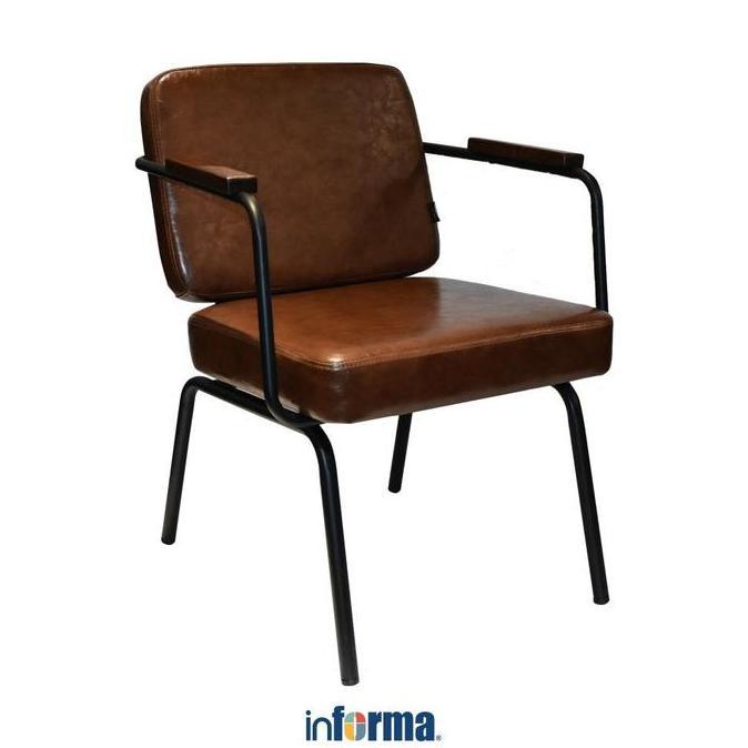 Informa Madani Kursi Berlengan - Cokelat Bangku Santai Tempat Duduk Tunggu Kursi Cafe Salon