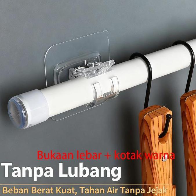 Miliki Bracket Tiang Tongkat Flkesibel Bracket Jepit Bracket Gorden Gorden Kolong Dapur, Gantungan T