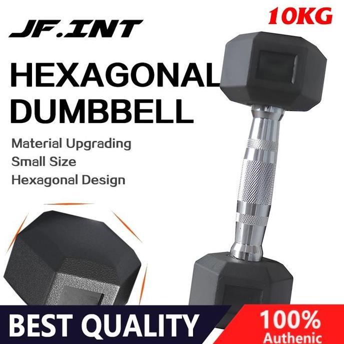 Dumbbell Set Peralatan Fitness Hexagonal Dumbell 10Kg Allshop