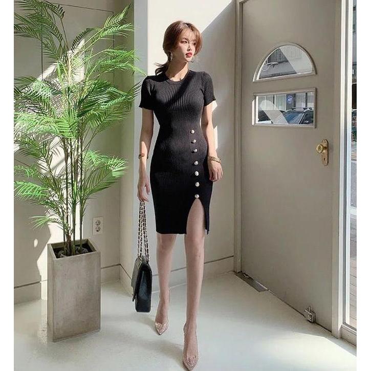 MD16 }} mini dres korean style  / mini dres summer vintage  slim