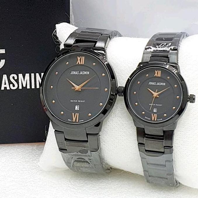 AI119 }} Jam Tangan Couple Original Jonas Jasmin JJ-3105ML Water Resist Kaca Stainless Watches