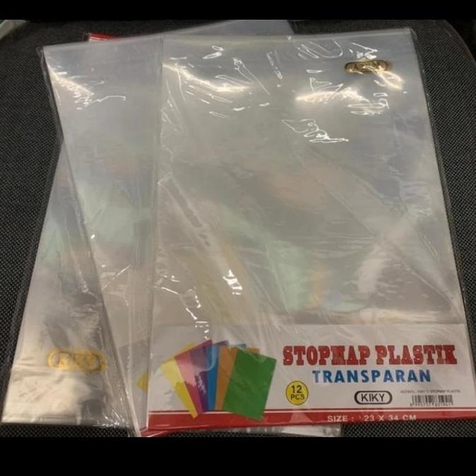 Notbad- Map L Clear Sleve/Map Plastik Bening Folio Merk Kiky 1 Pack Isi 10 Pcs