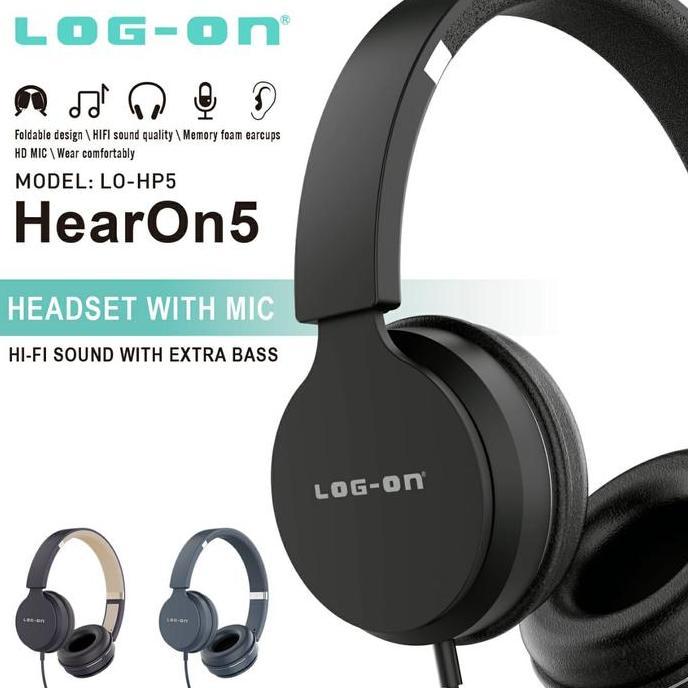 Log On Hear On 5 Headphone Headset Bando   Earphone Sporty