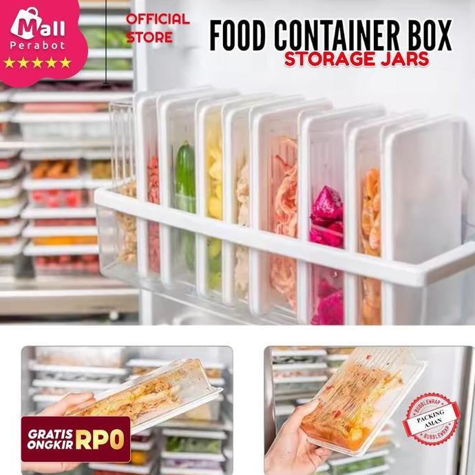 WOVLO Mall Perabot | Fridge Container Wadah Penyimpanan Korea | Toples Kulkas Daging Transparan | Ko