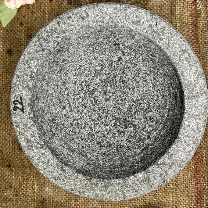 Lumpang batu asli ukuran besar tanpa tumbukan cocok untuk numbuk sambel atau bumbu RDN