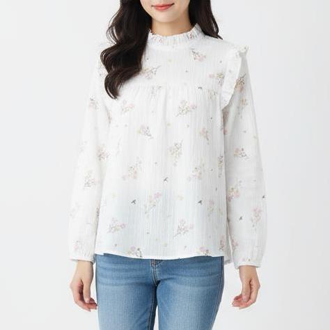 Blouse ruffle bunga / Kemeja Bunga Korea korean style / Atasan b03 Wanita PG