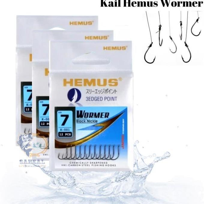 Kail Pancing Hemus Wormer Ukuran 1 - 12 / Mata Kail Ikan Mas Mujair Wader Ukuran Kail Kecil Allshop