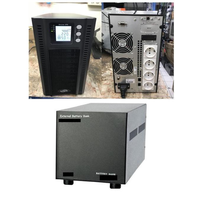 ONLINE UPS LEXOS 2000 VA + EXTERNAL BATTERY BANK 48V 33AH