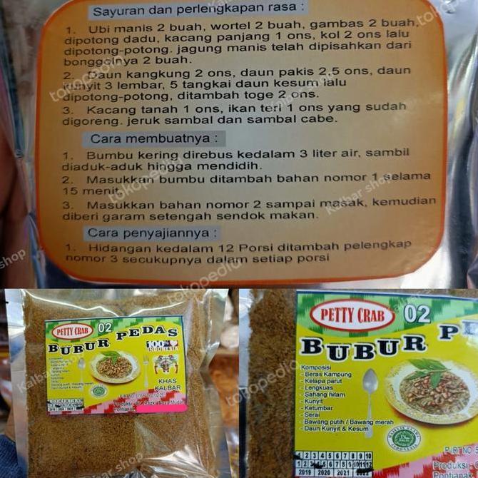 MURAH Bubur Pedas Instan / Bubur Pedas Sambas / Makanan Khas Kalbar BS