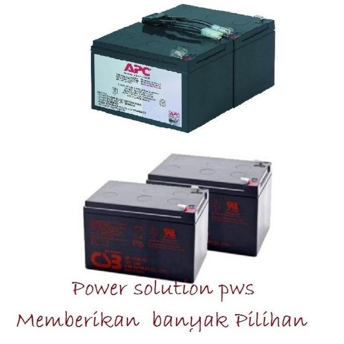 RBC6 Battery Competible For UPS APC. 2x Baterai CSB / LONG 12V 12Ah