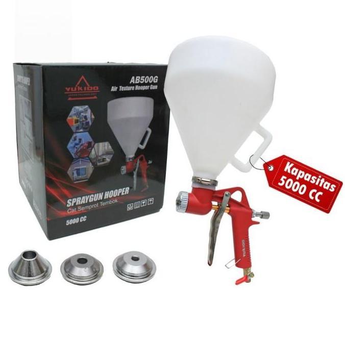 YUKIDO Hopper Gun - Spray Gun Texture TABUNG PLASTIK 500CC spray gun tekstur ready