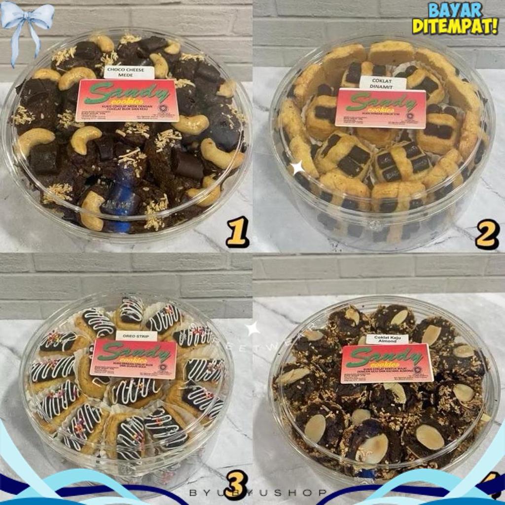 Sandy Cookies Special / Spesial (Merah) Toples Tin Sedang (Exp Panjang) Nastar / Kastengel / Sagu Ke