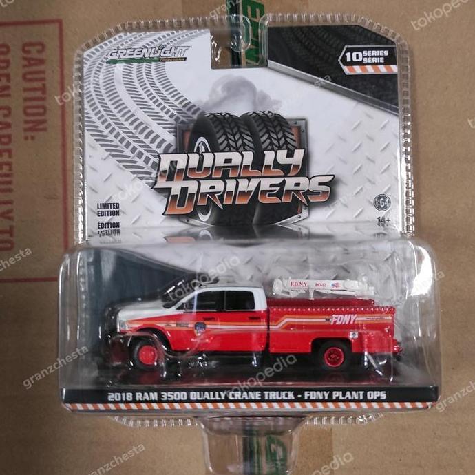 Promo GREENLIGHT 2018 RAM 3500 DUALLY CRANE TRUCK - FDNY PLANT OPS Diskon