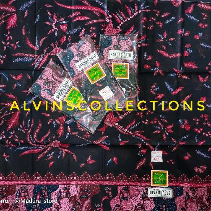 Spesial Sarung Madura Merak Hitam Manis Belum Dijahit / Sarung Batu Hitam Manis / Sarung Batik Madur