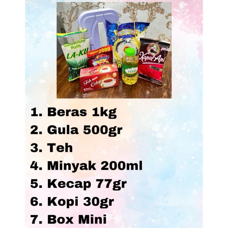 paket sembako kontainer mini paket sembako lebaran ready stok