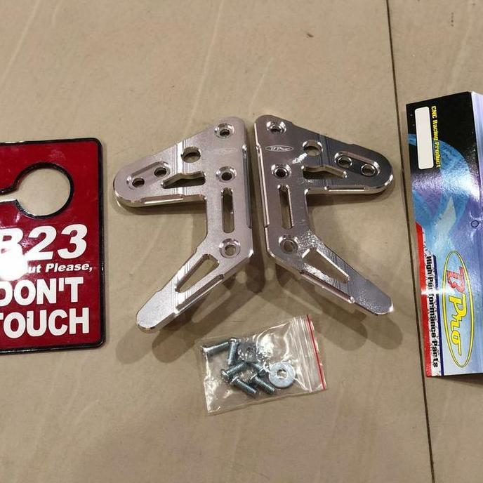 Breket lampu depan rx king oval b pro racing fullset cnc dudukan silve