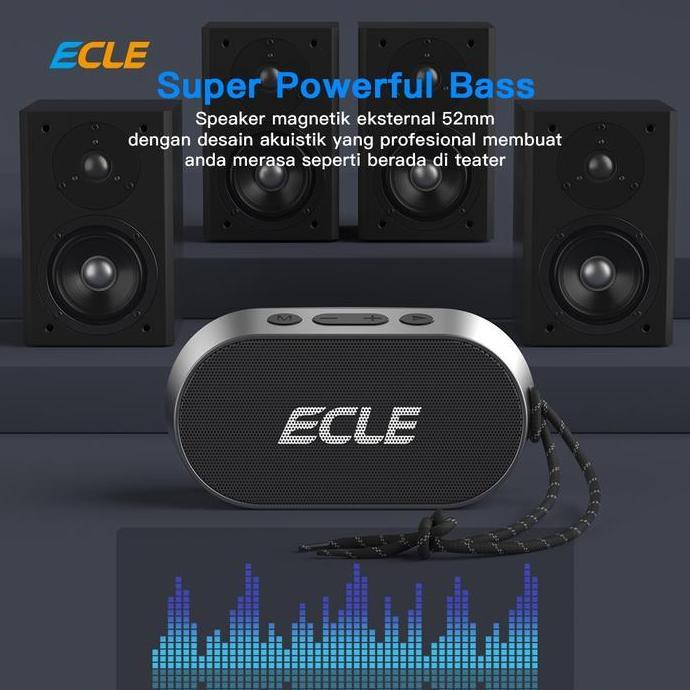 ECLE H14 Speaker Bluetooth 1200 mAh Speaker Musik Portable Bass Audio