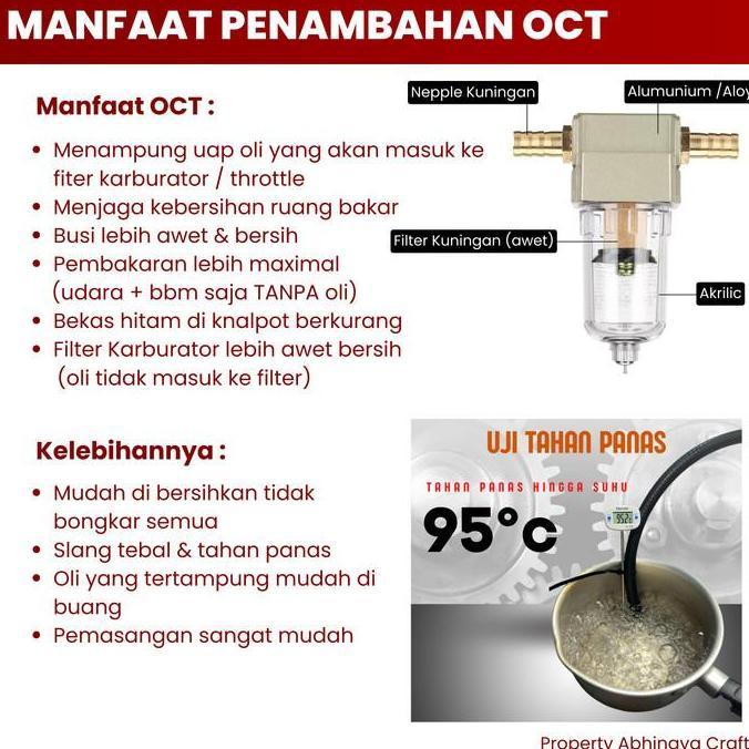 Filter Uap Oli Mesin OCT Oil Cath Tank