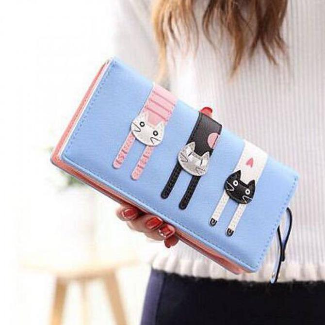 DI90 >> BAYAR DITEMPAT 02DW Dompet Wanita Panjang Kartu Dan Uang Dompet HP Anti Air Waterproof ORIGI