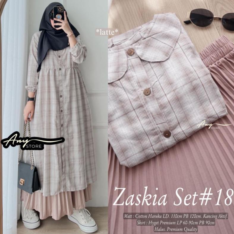 HOT SALE SETELAN WANITA MIDI, TUNIK ROK PLISKET