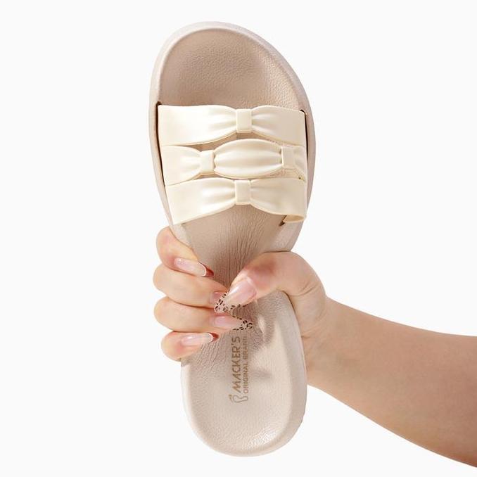 DI121 - 2429 Sandal Selop Wanita Tinggi Sandal Kekinian Kasual Teplek Empuk MACKER Sandal Wedges Wan