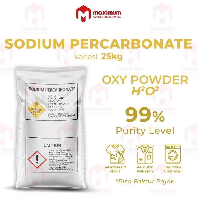 TERMURAH - Sodium Percarbonate / Hydrogen Peroxide Powder / H2O2 Powder - 25Kg