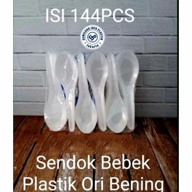 Sendok Plastik Bebek Bening 1Pack 144 Pcs