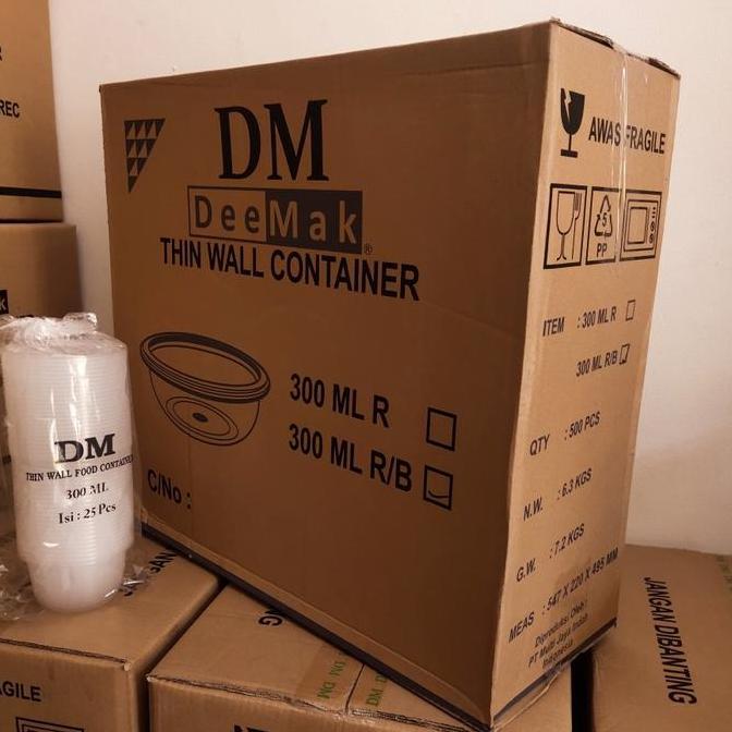 Thinwall Dm Mangkok Bulat 300 Ml Rb - 300Ml Round Bulat - 500 Set
