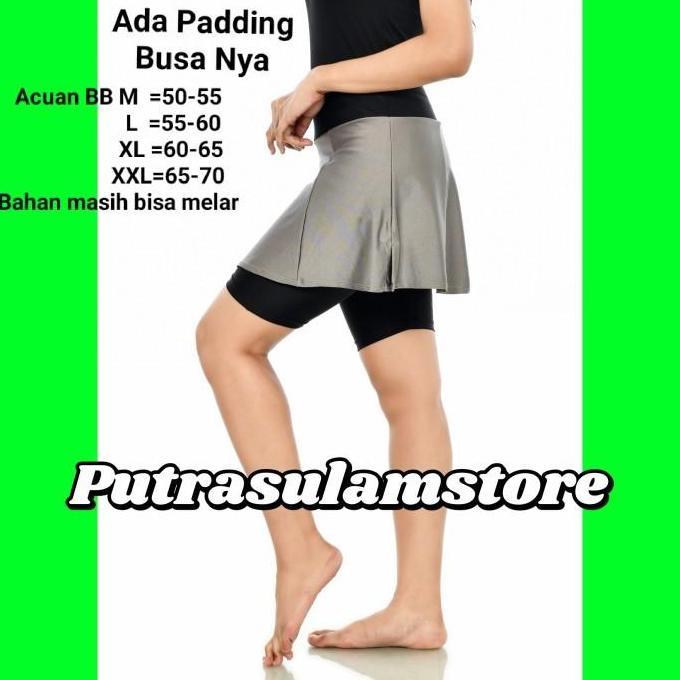 NOXAZA CELANA SEPEDA ROK PENDEK4/5 PAKAIAN WANITA MODEL POLOS ROK MOTIF WARNA