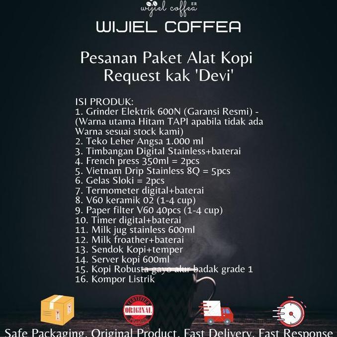 Paket Alat Kopi Lengkap-Alat Kopi Pesanan-Kopi-Usaha Kopi-V60-Grinder
