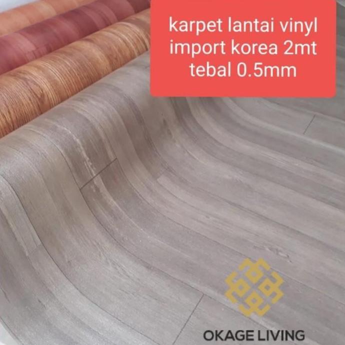 best seller - kayu abu korea - karpet lantai vinyl mewah awet kuat