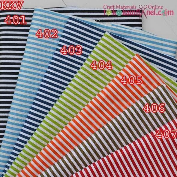 KKV4 Kain Kanvas Motif Garis Sedang Ukuran 48x145cm