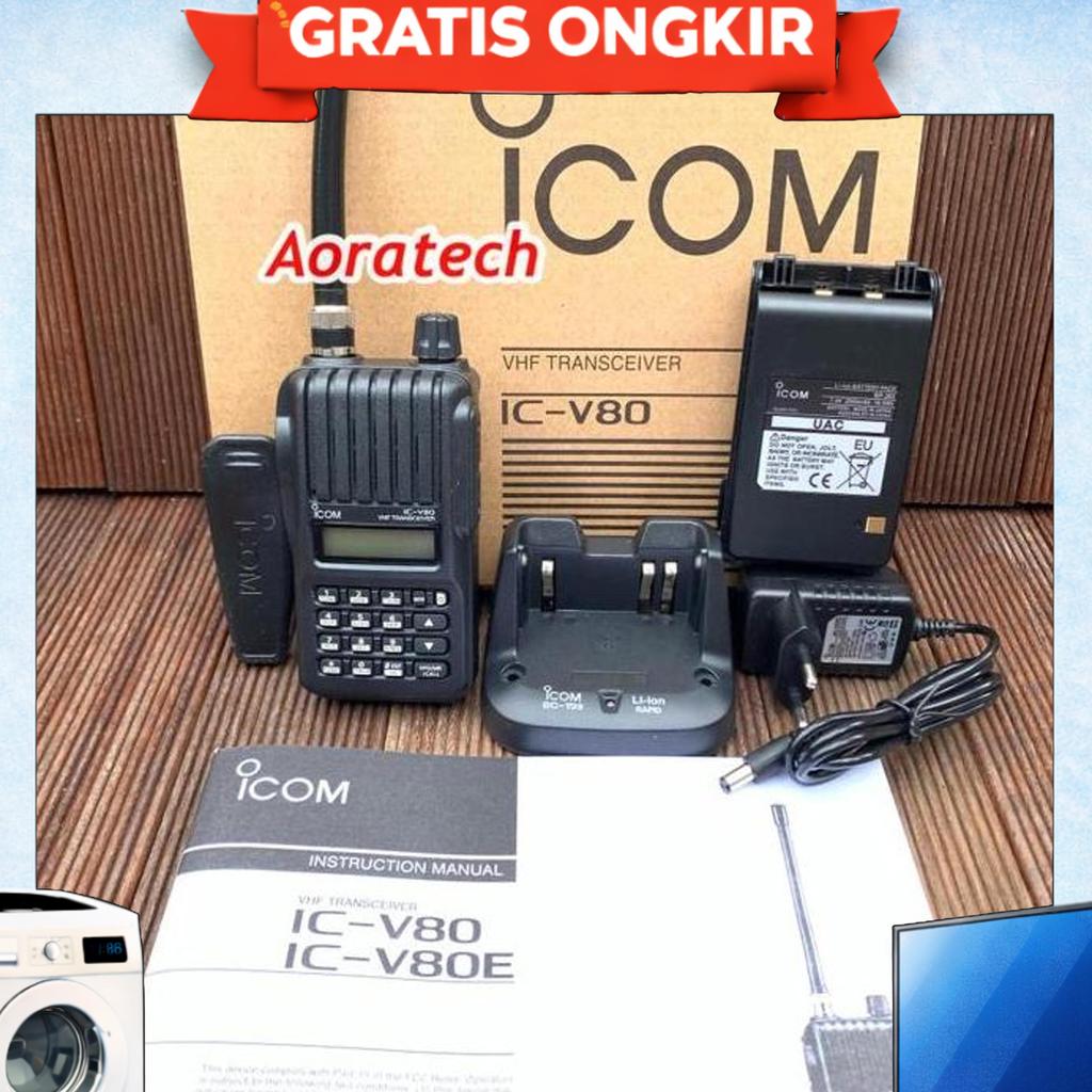 Handy Talky Icom V80 V 80 Icv80 T Ic-V80 Lithium Vhf V80E V80 Walkie Talkie Icom V 80