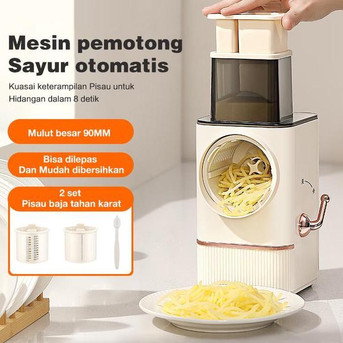 Pemotong Sayuran Listrik/Pemotong Sayuran Multi-fungsi/Mesin Penghancur/Pengiris Rol Dapur Rumah/Par