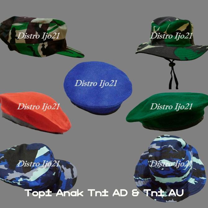Saless Topi Loreng Tni Ad & Tni Au - Rimba,Komando,Baret Hijau,Baret Merah,Baret Biru - Profesi Anak