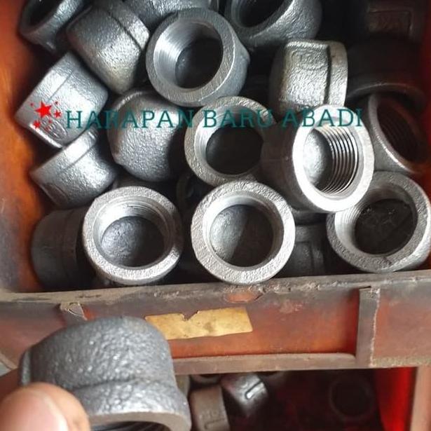 Dop Steam Drat 4" inch / End Cap / Cap Besi Hitam