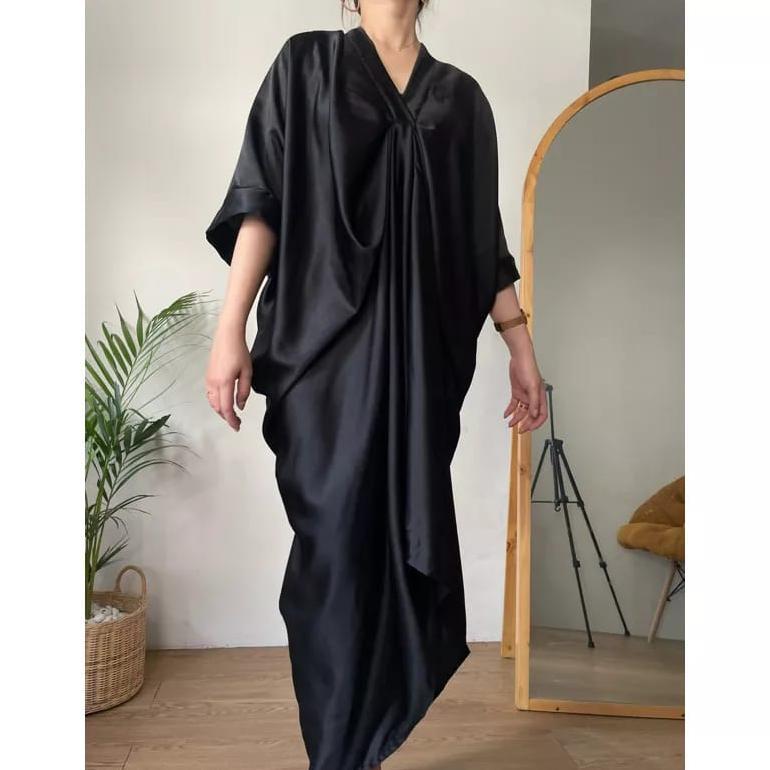New Deals [ Nabila ] Fashion Muslim Kaftan Satin // Atasan Wanita // Baju Casual // Baju Muslim Keki