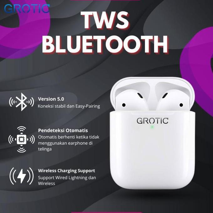 GROTIC i122 Headset Bluetooth Wireless Earphone Mini TWS Earbuds