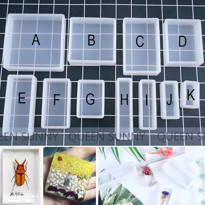 (Best Saller) Cetakan Kotak Persegi Panjang Cetakan Kolam Mold Resin Bahan Silikon Bestseller