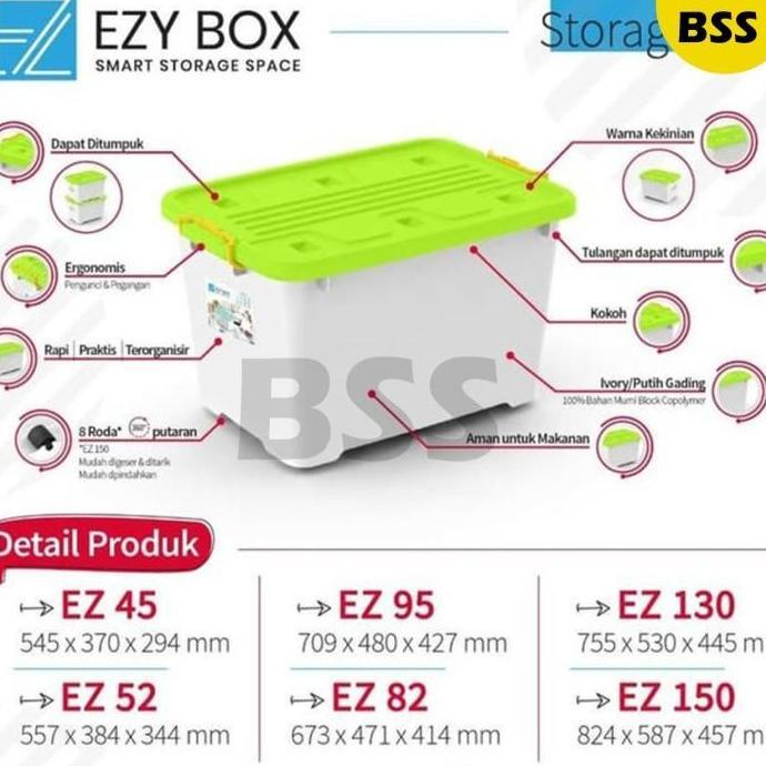 CONTAINER PLASTIK EZY UKURAN 150 LITER BOX CONTAINER