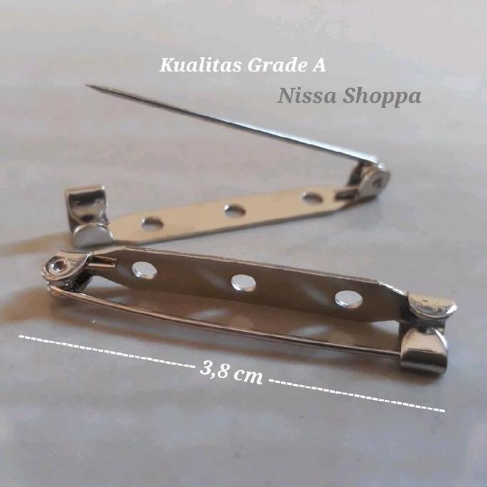 Peniti hijab / peniti besi / peniti bros Kualitas Grade A Ukuran lengkap