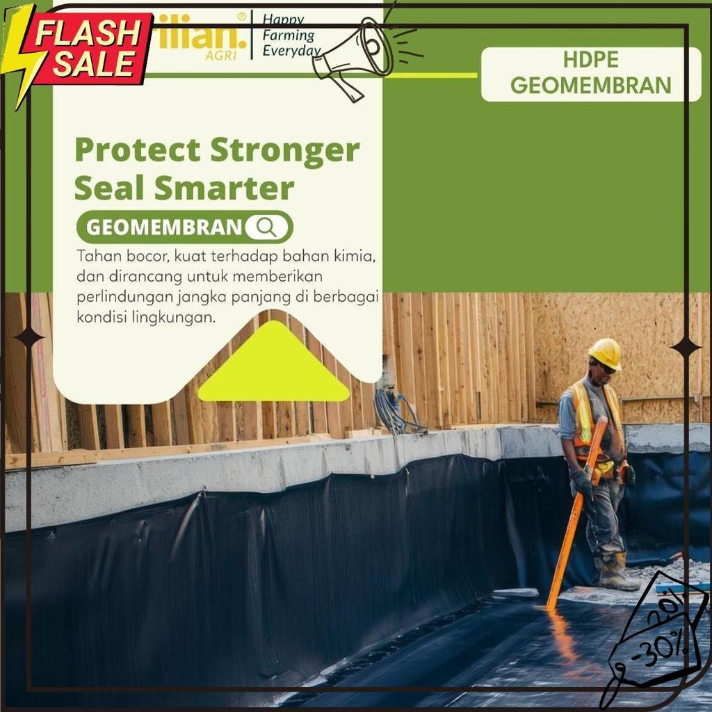 Geomembran Hdpe Tebal 500 Micron Lebar 4 Meter Termurah